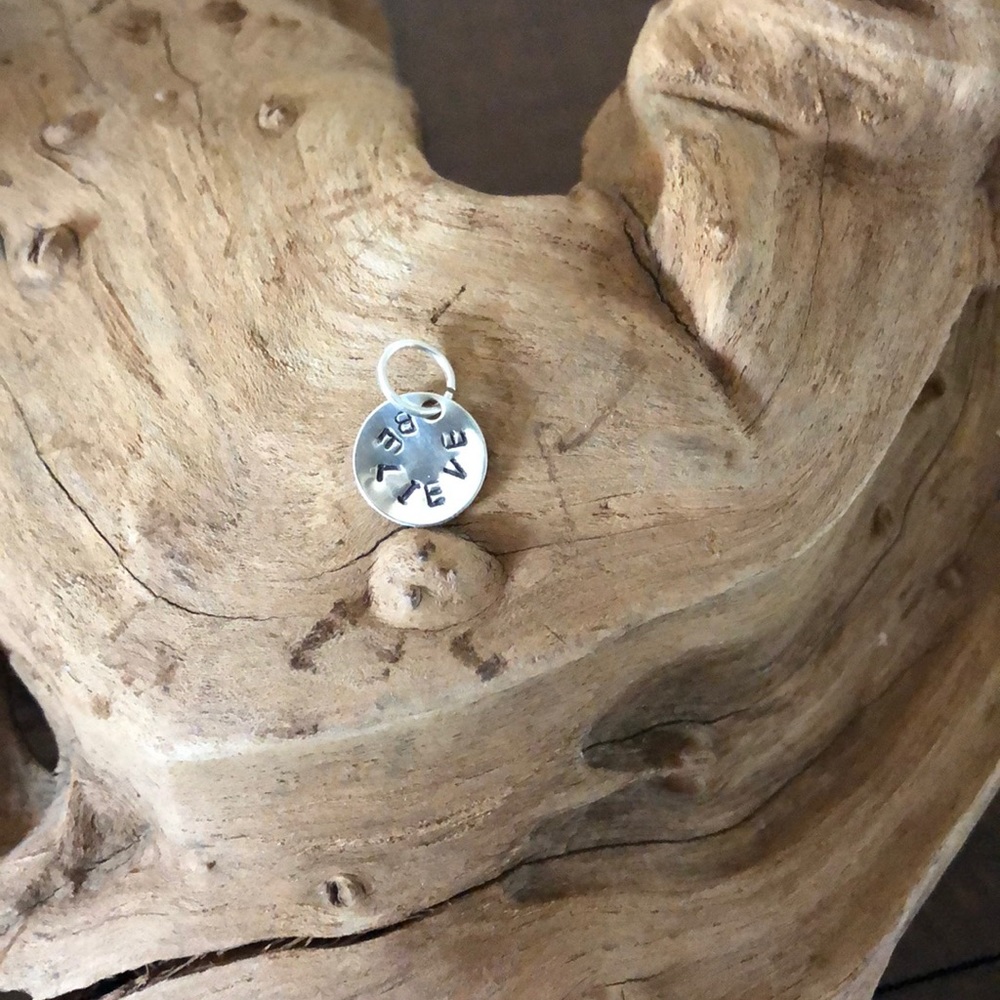 Sterling Silver Affirmation Charm - Small